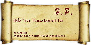 Héra Pasztorella névjegykártya